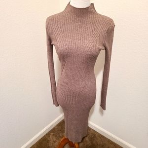 Ribbed Woven Midi Dress